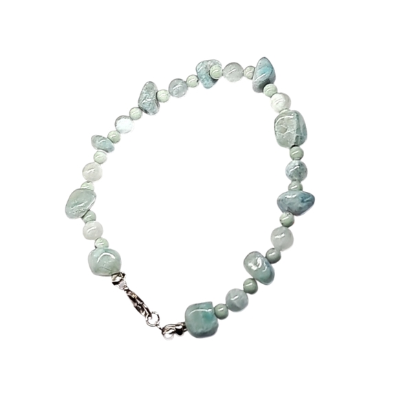 Jewelry - Elegant Aquamarine Beaded Bracelet
